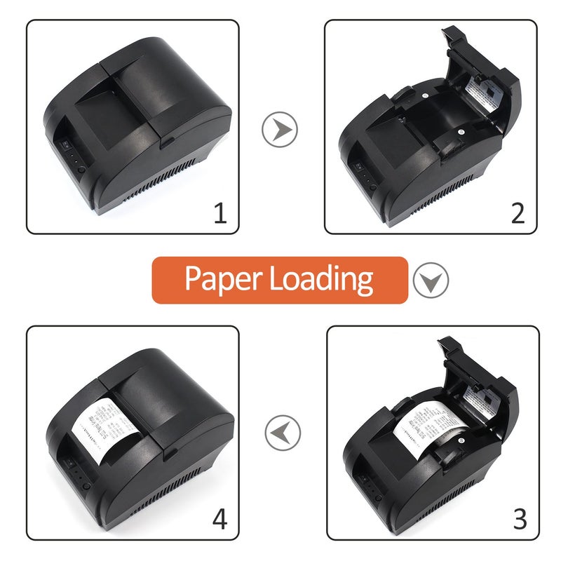 symcode 58MM USB Thermal Receipt Printer, High Speed Printing 90mm/sec, Compatible with ESC/POS Print Commands Set - Image 4